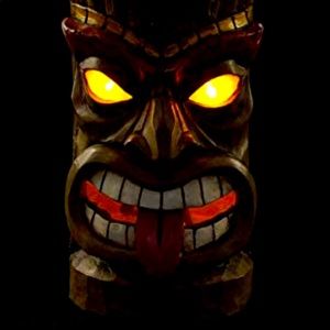 Tiki Head Solar Powered LED Outdoor Decor